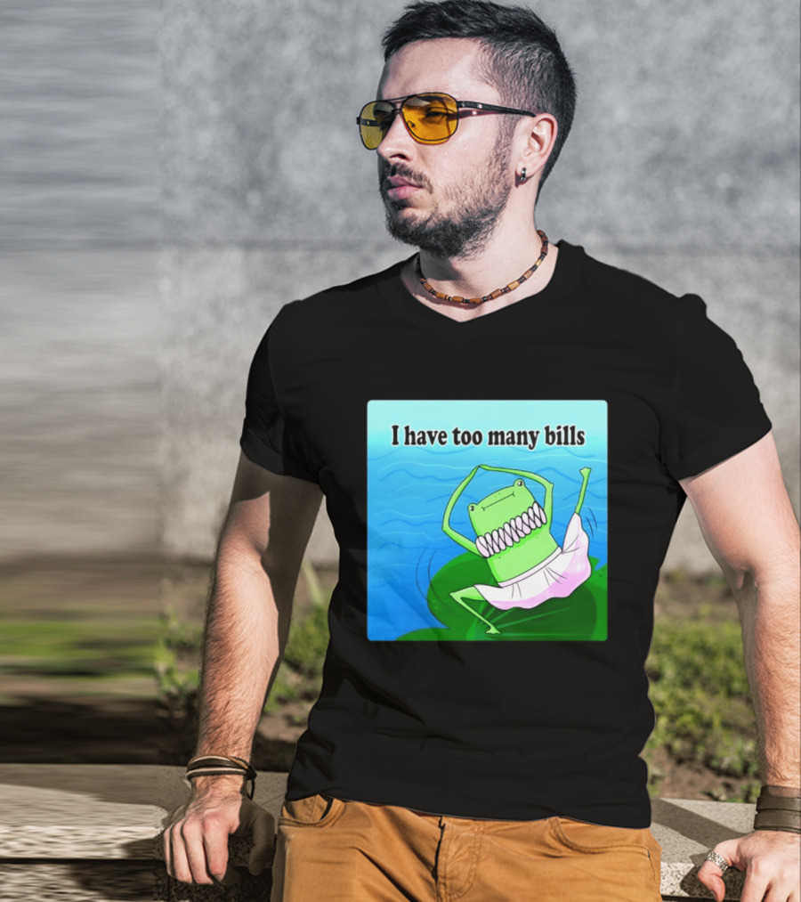 I Have Too Many Bills Dancing Frog Ballerina T-Shirt