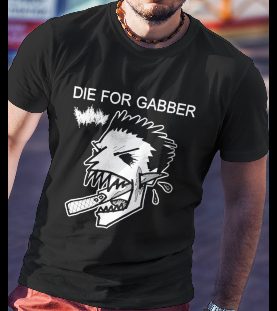 Die For Gabber Roticide Hardcore Music Skullhead T-Shirt