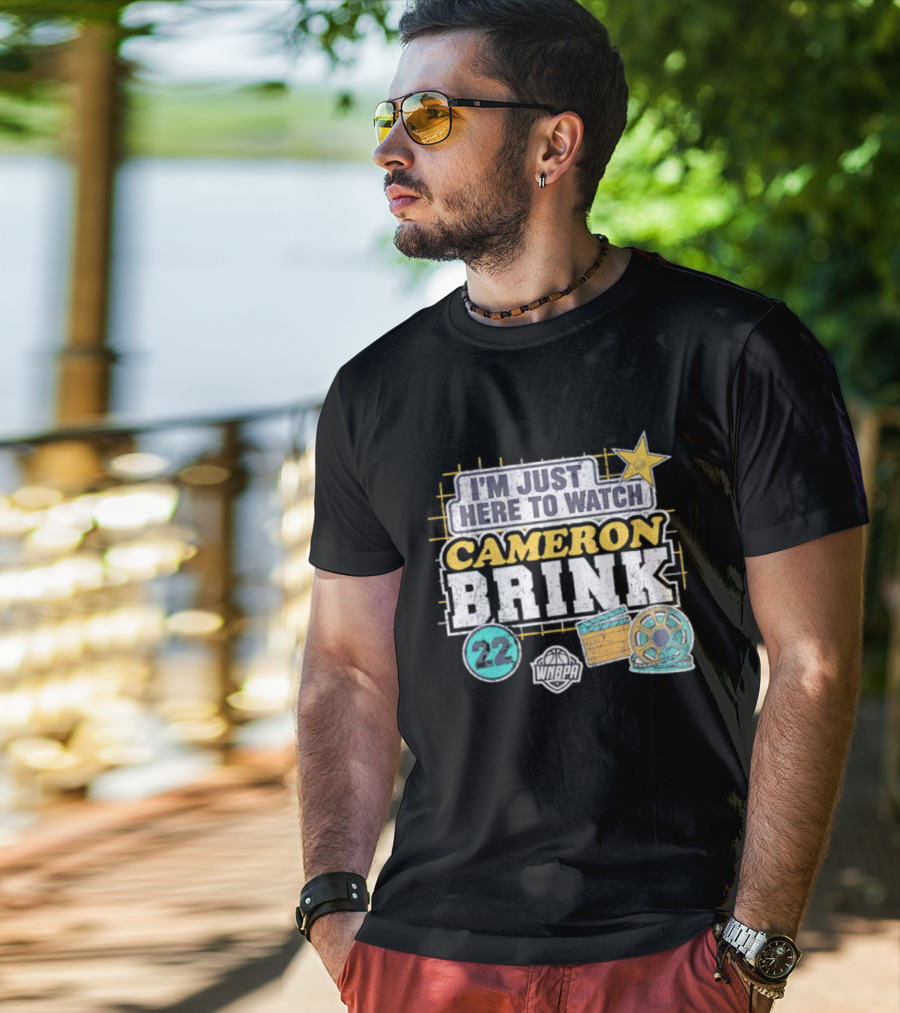 I'm Just Here To Cameron Brink 22 Los Angeles Sparks WNBA Movie Reel Basketball Star T-Shirt