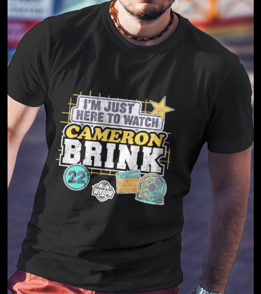 I'm Just Here To Cameron Brink 22 Los Angeles Sparks WNBA Movie Reel Basketball Star T-Shirt