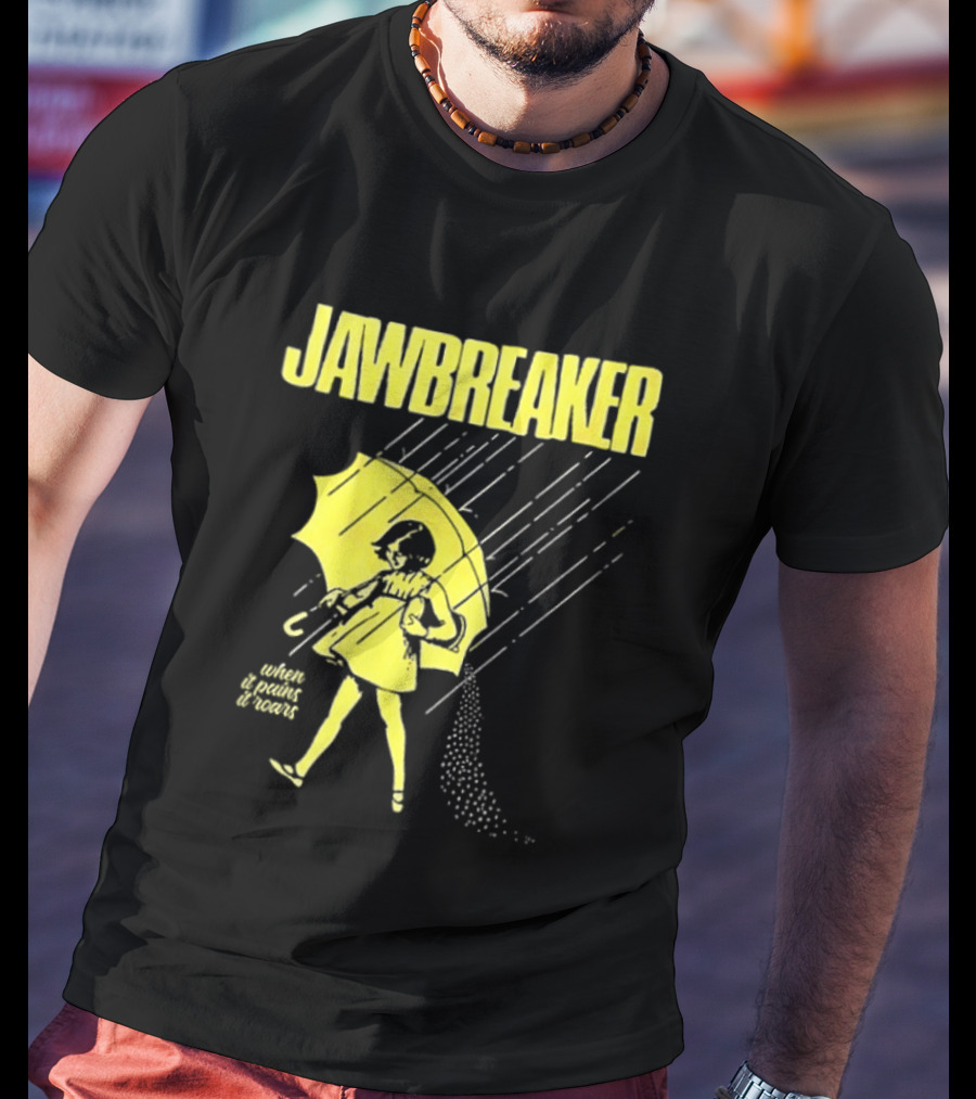 Jawbreaker When It Pains It Roars 2025 Japan Autumn Umbrella Girl T-Shirt