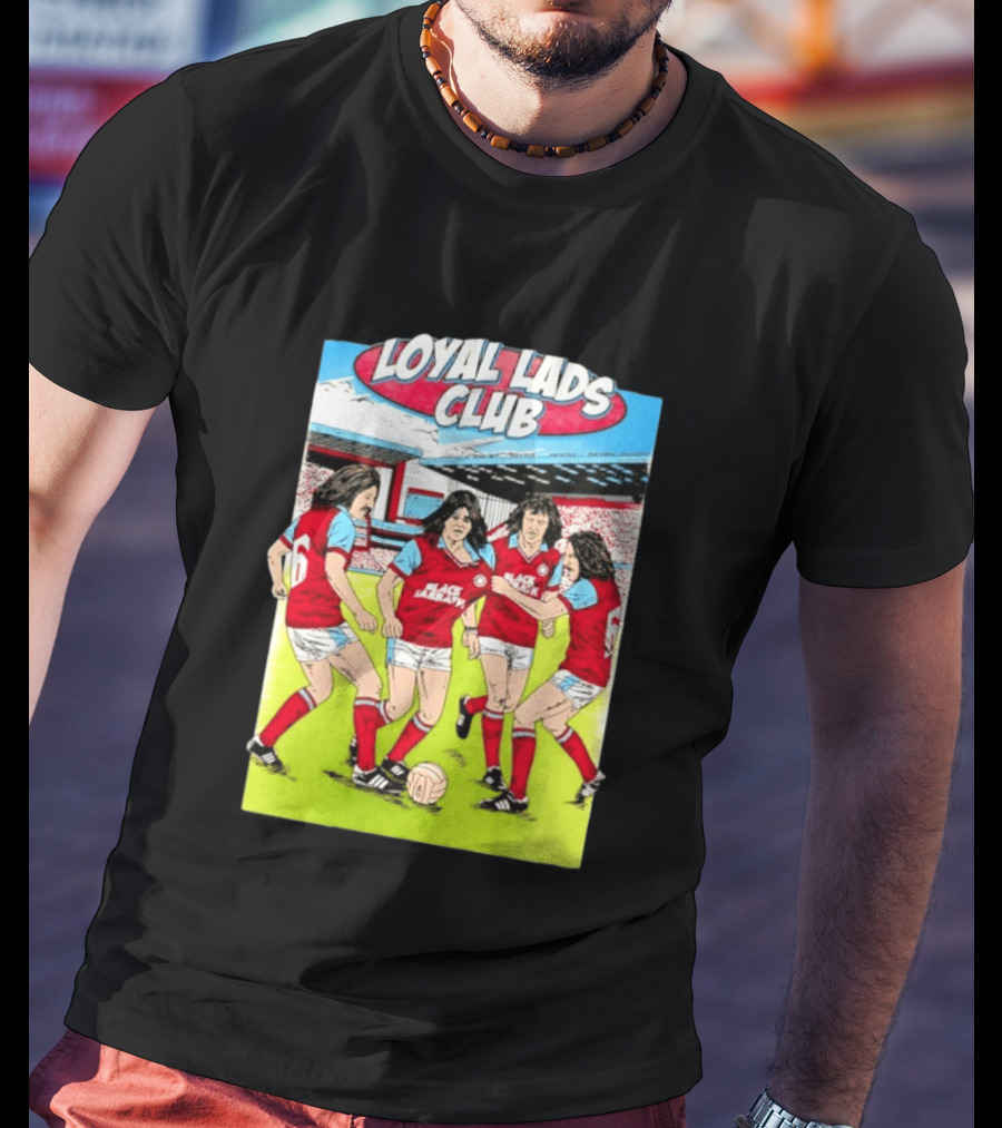 Loyal Lads Club Black Sabbath Heavy Metal Football Team Retro Comic T-Shirt