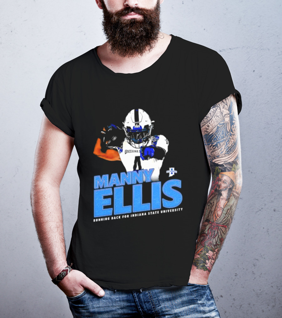 Manny Ellis Indiana State University Football Running Back T-Shirt
