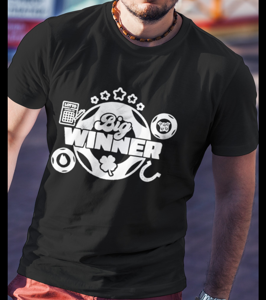 SC Education Lottery Big Winner Horseshoe Clover Luck T-Shirt