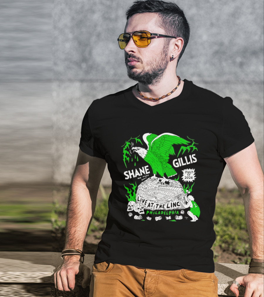 Shane Gillis Live At The Linc Philadelphia July 17 2026 Eagle T-Shirt