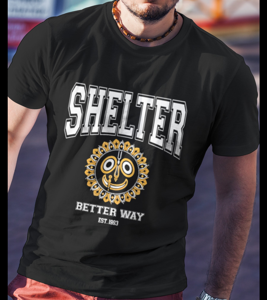 Shelter Better Way Est 1993 Hardcore Punk Sun Face Circle T-Shirt