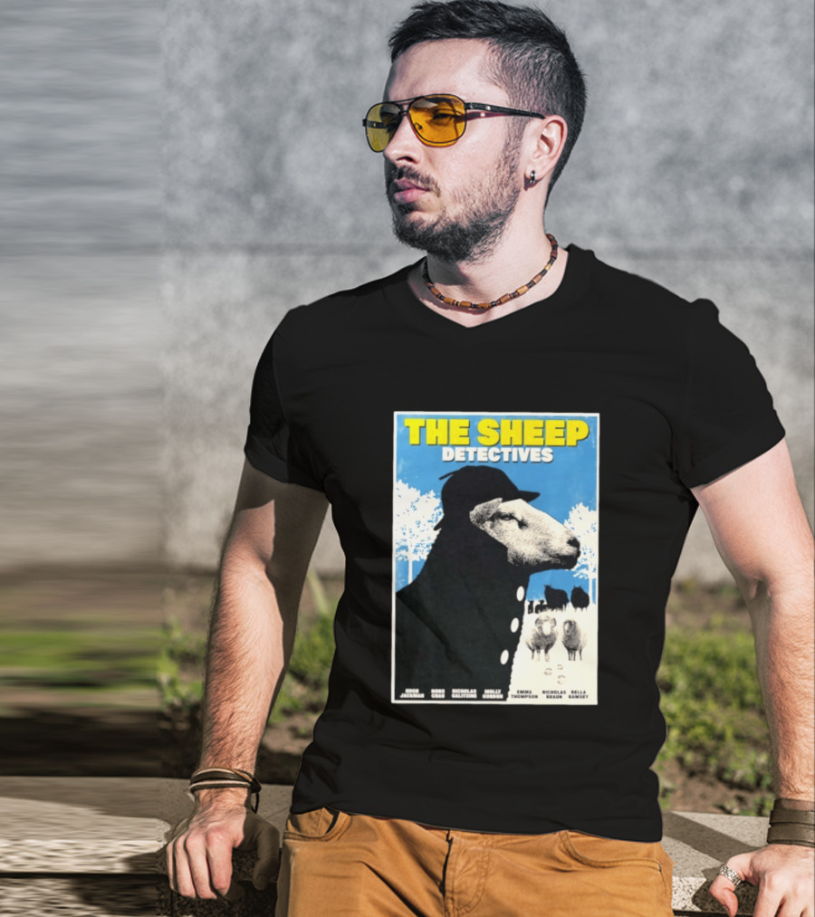 The Sheep Detectives Hugh Jackman Hong Chau Nicholas Galitzine Molly Gordon Emma Thompson Nicholas Braun Bella Ramsey T-Shirt
