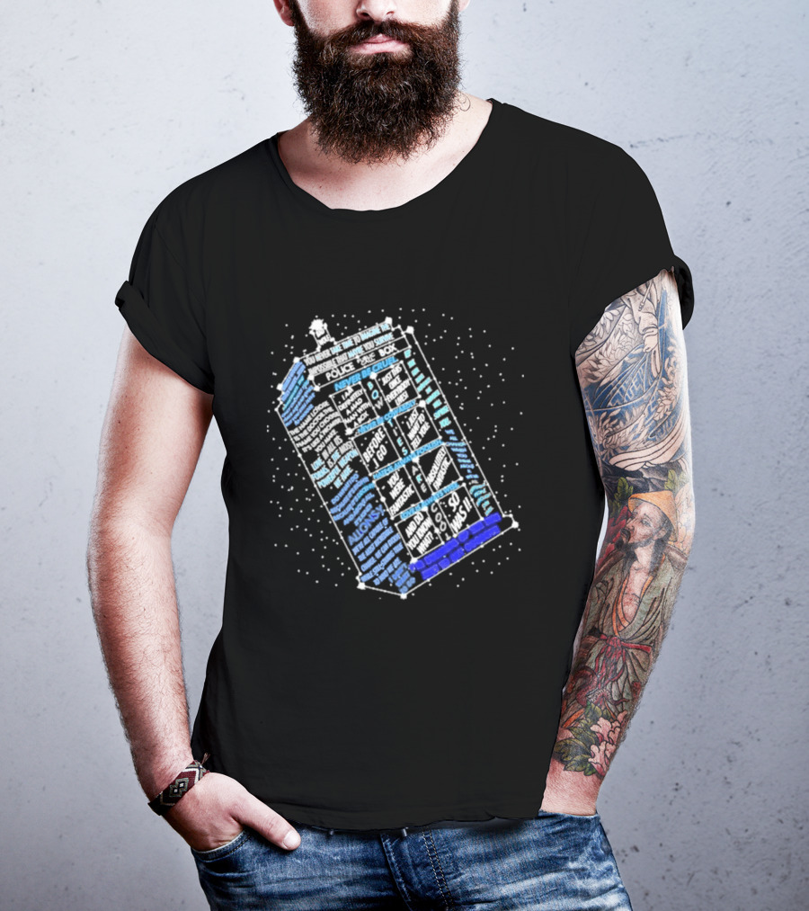 Wibbly Wobbly Timey Wimey The Doctor's Lexicon Blue Box The Reel Rejects T-Shirt