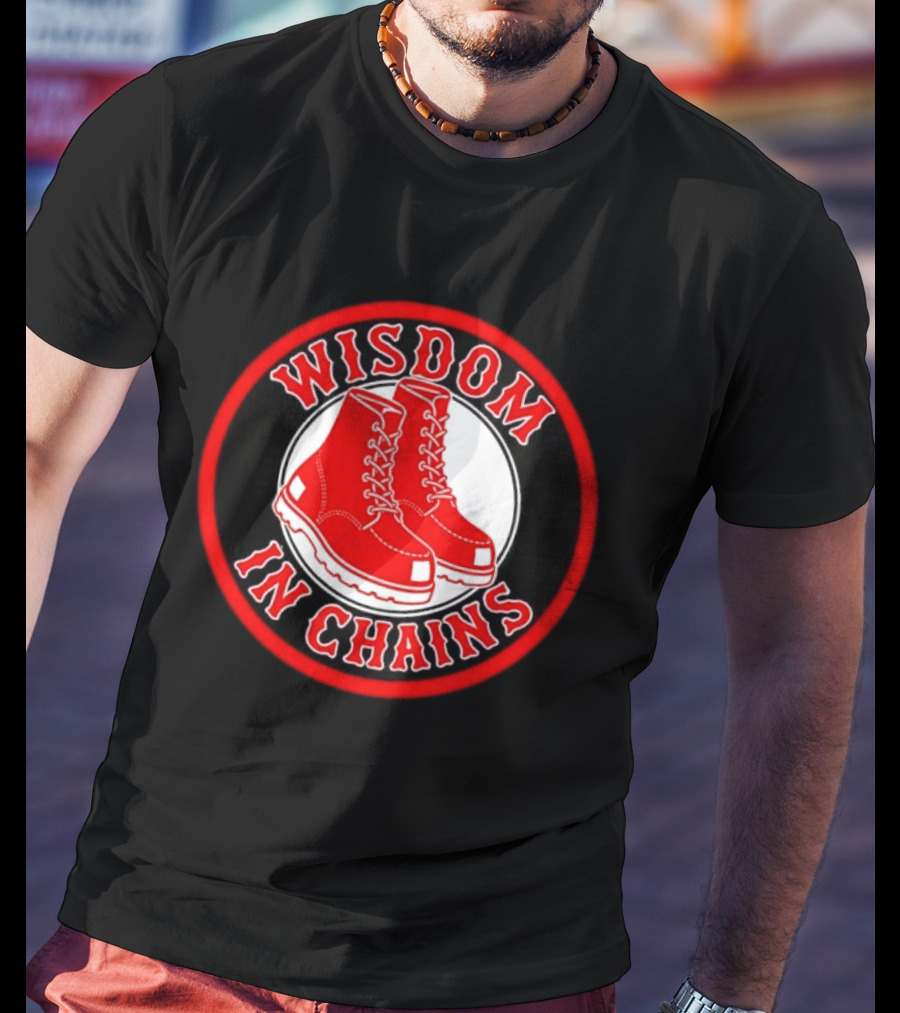 Wisdom In Chains Red Boots Hardcore Punk Band T-Shirt