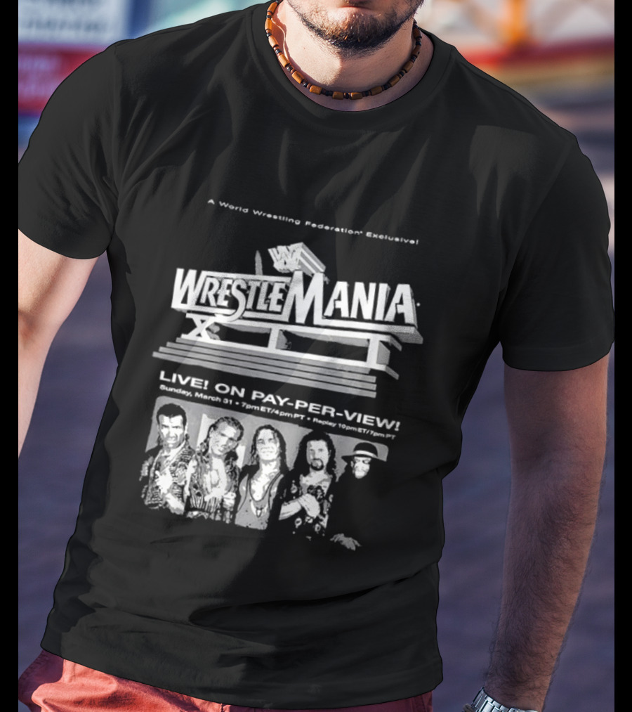 WrestleMania XII World Wrestling Federation Live On Pay Per View March 31 1996 Anaheim T-Shirt
