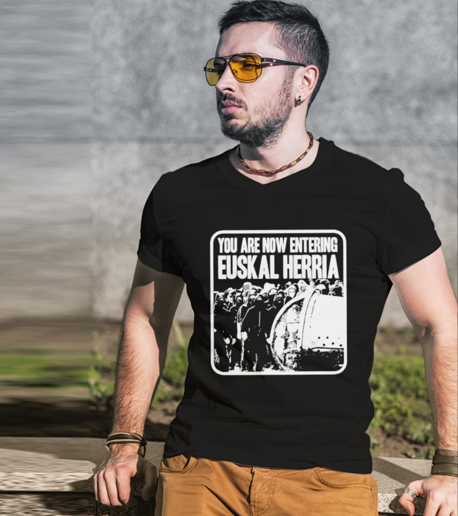 You Are Now Entering Euskal Herria Cosmic Tentacles Studio Edition Historic Basque Country Graffiti T-Shirt