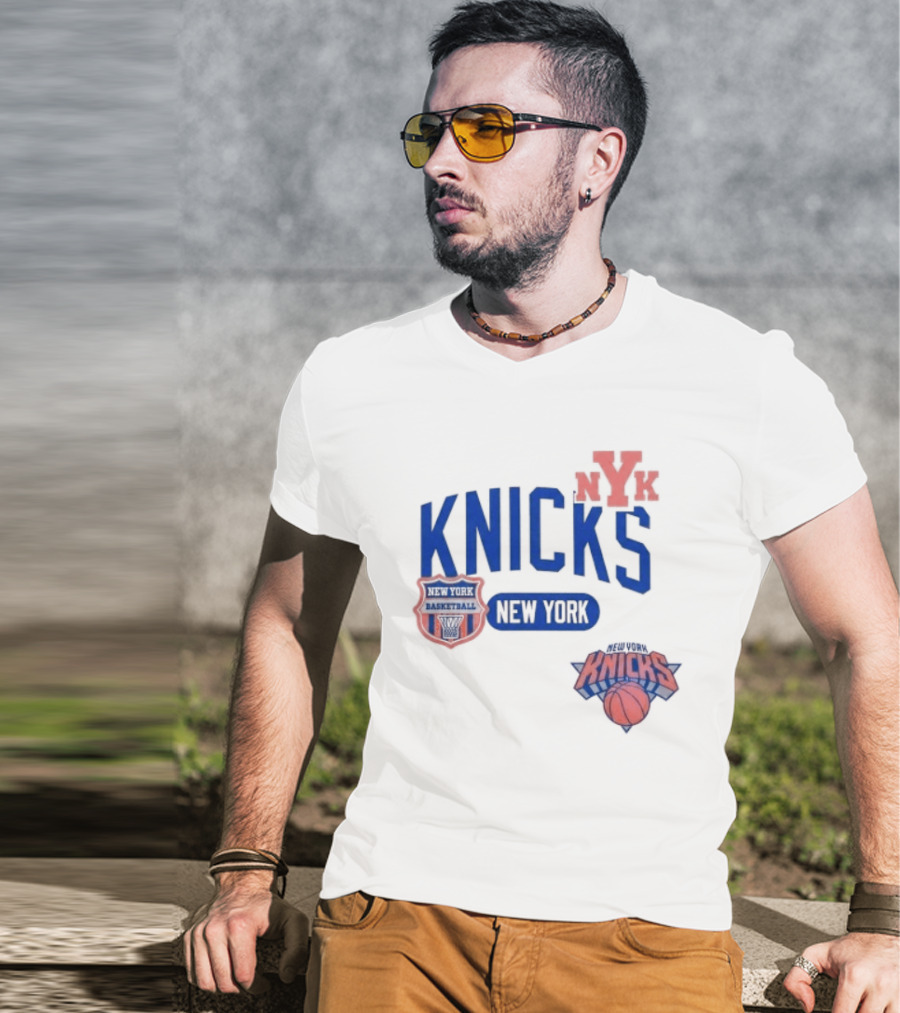 New York Knicks NYK Basketball NBA Collage T-Shirt