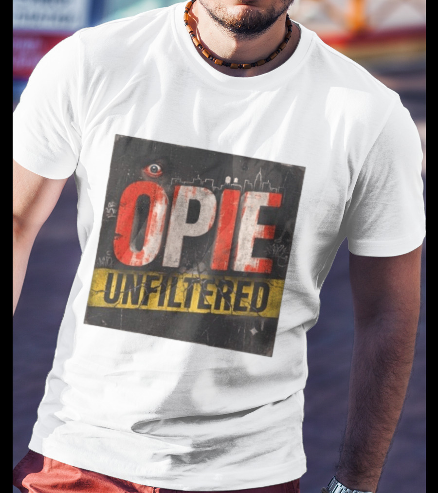 Opie Unfiltered Podcast Eye Graffiti Cityscape T-Shirt