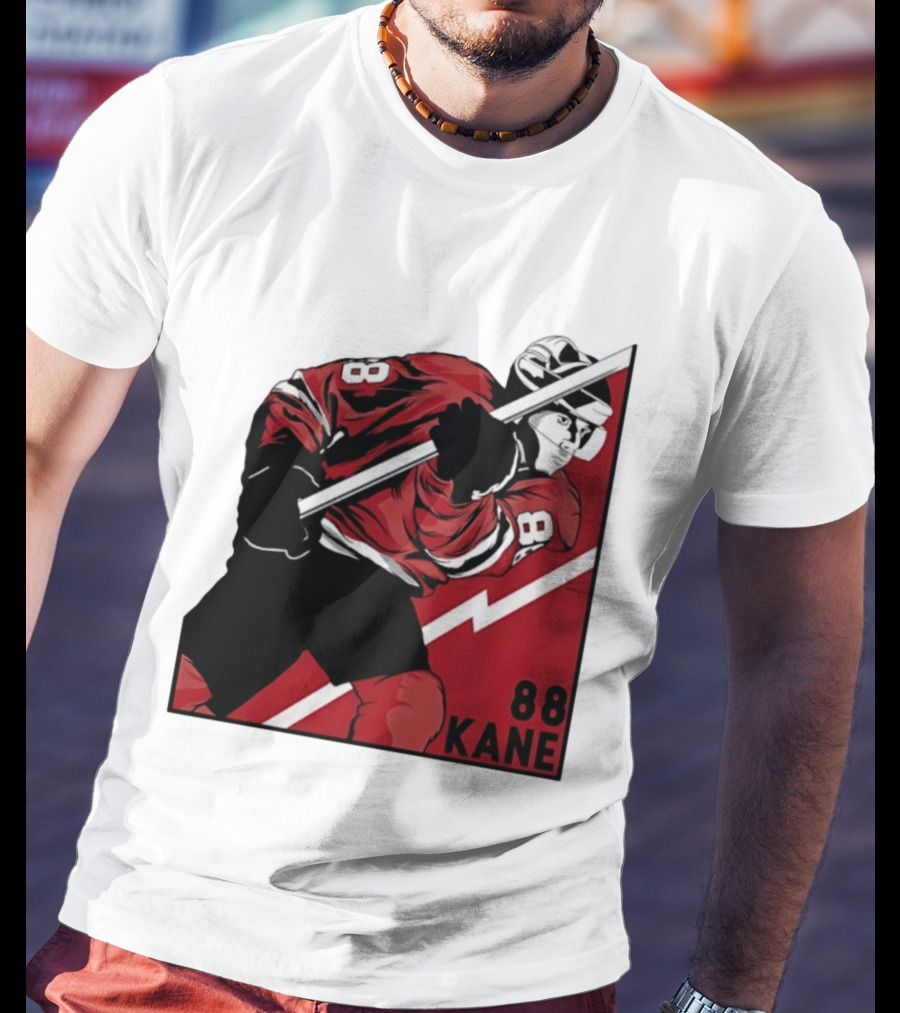 Patrick Kane 88 Chicago Blackhawks Comic Style Hockey Player T-Shirt