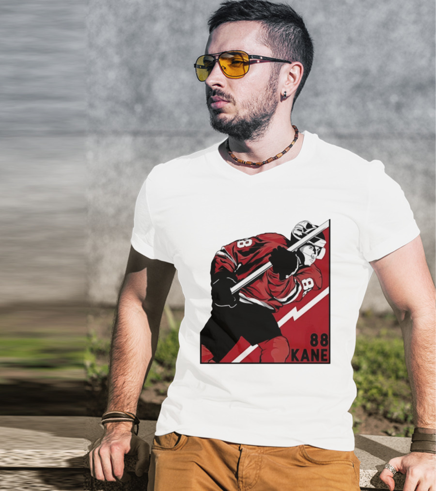 Patrick Kane 88 Chicago Blackhawks Comic Style Hockey Player T-Shirt