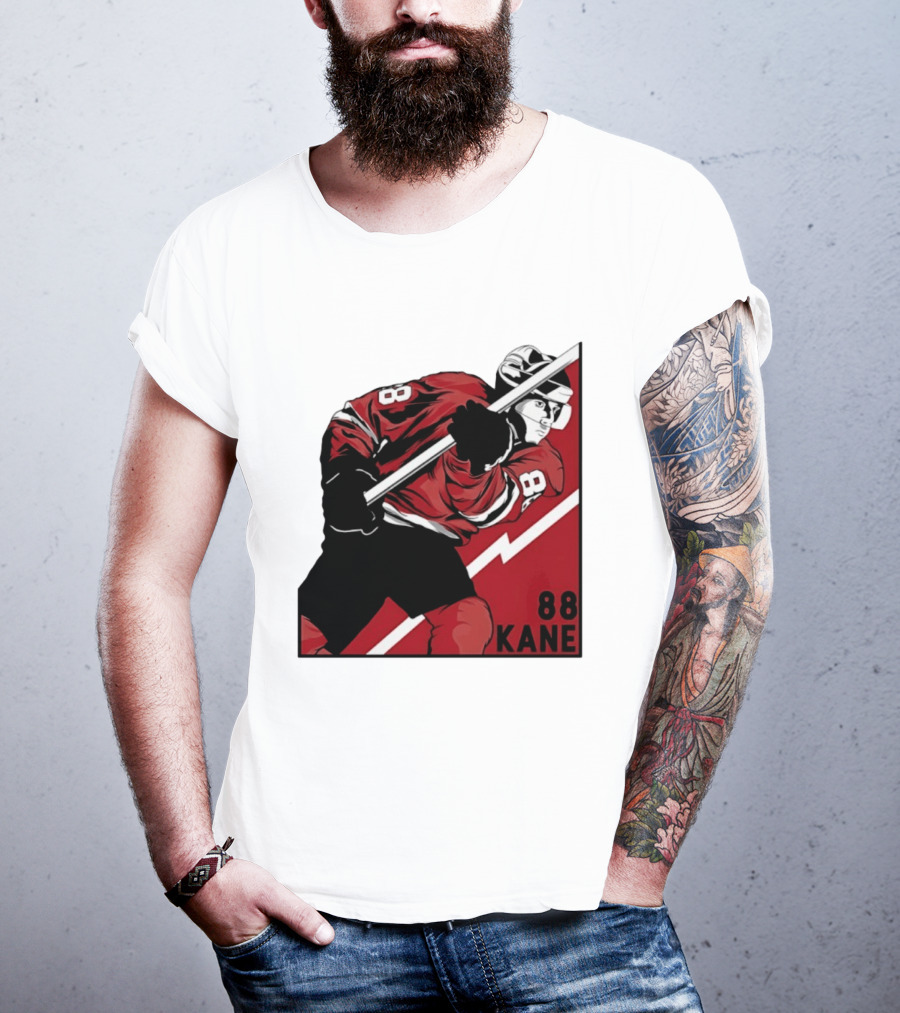Patrick Kane 88 Chicago Blackhawks Comic Style Hockey Player T-Shirt