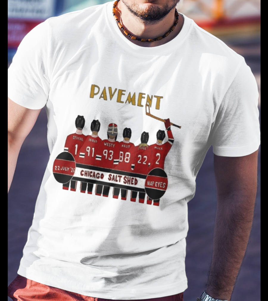 Pavement Chicago Salt Shed July 22 2026 Hockey Theme Nap Eyes Event T-Shirt