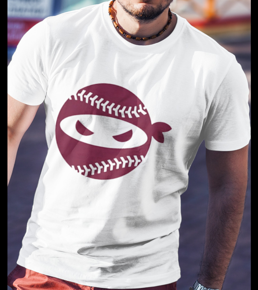 Pitching Ninja Baseball Emblem Emily's Fight T-Shirt