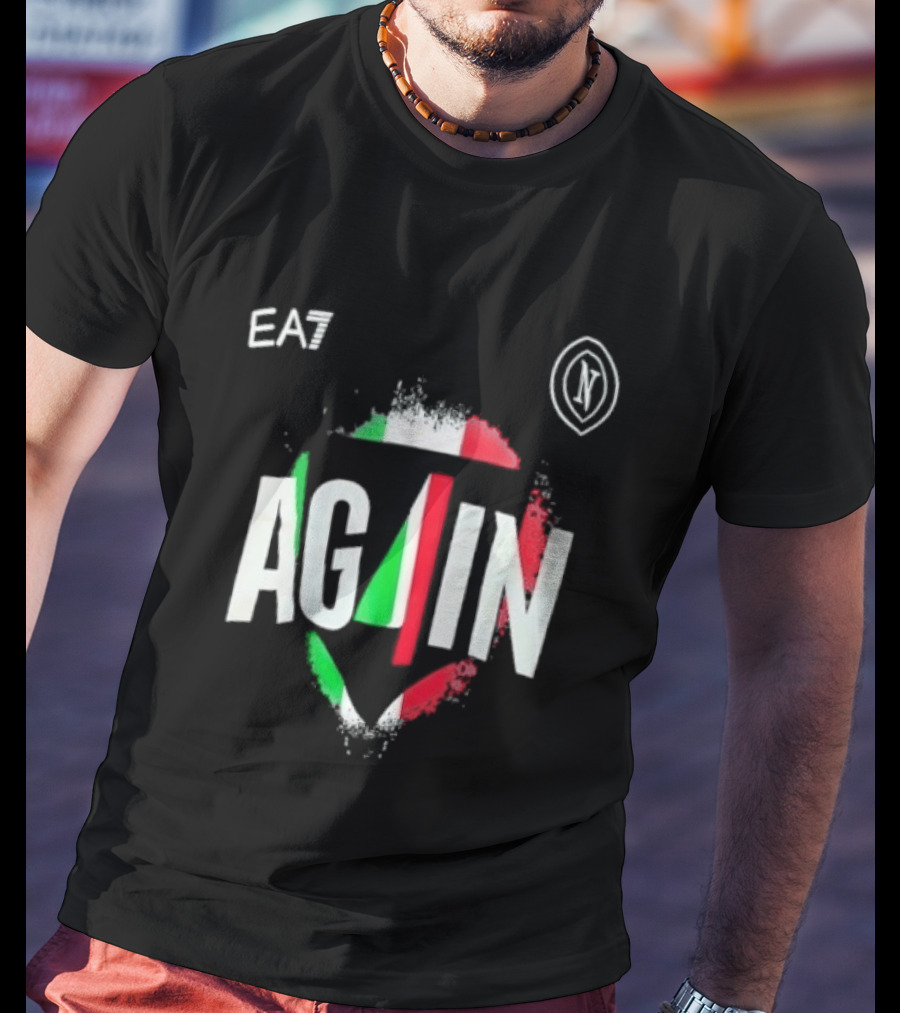 EA7 AG4IN Italian Flag T-Shirt