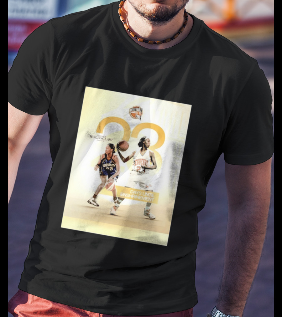 Chamique Holdsclaw Basketball Hall Of Fame 2026 Enshrinement Countdown Tennessee Mystics Number 23 T-Shirt