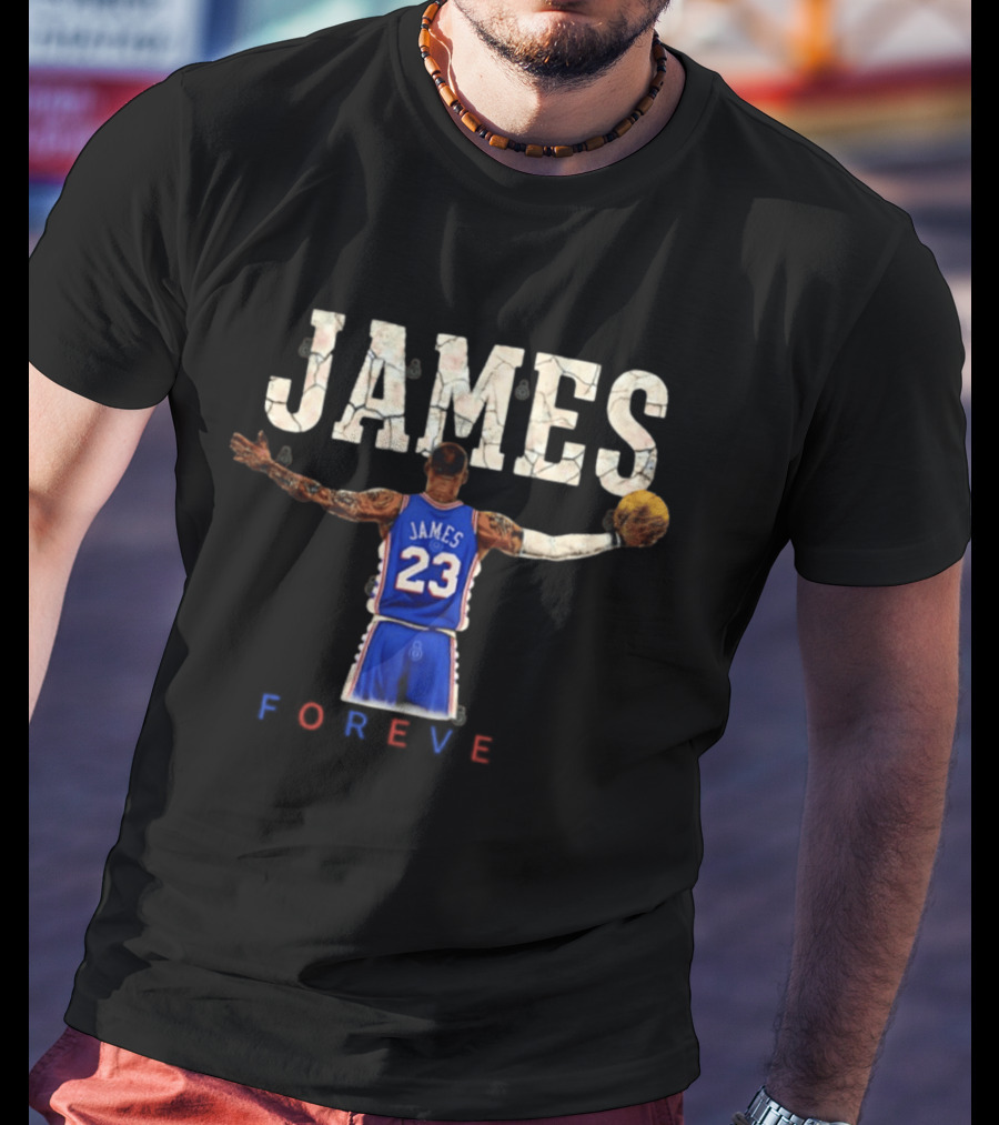 James 23 Forever Philadelphia 76ers Lebron James NBA T-Shirt