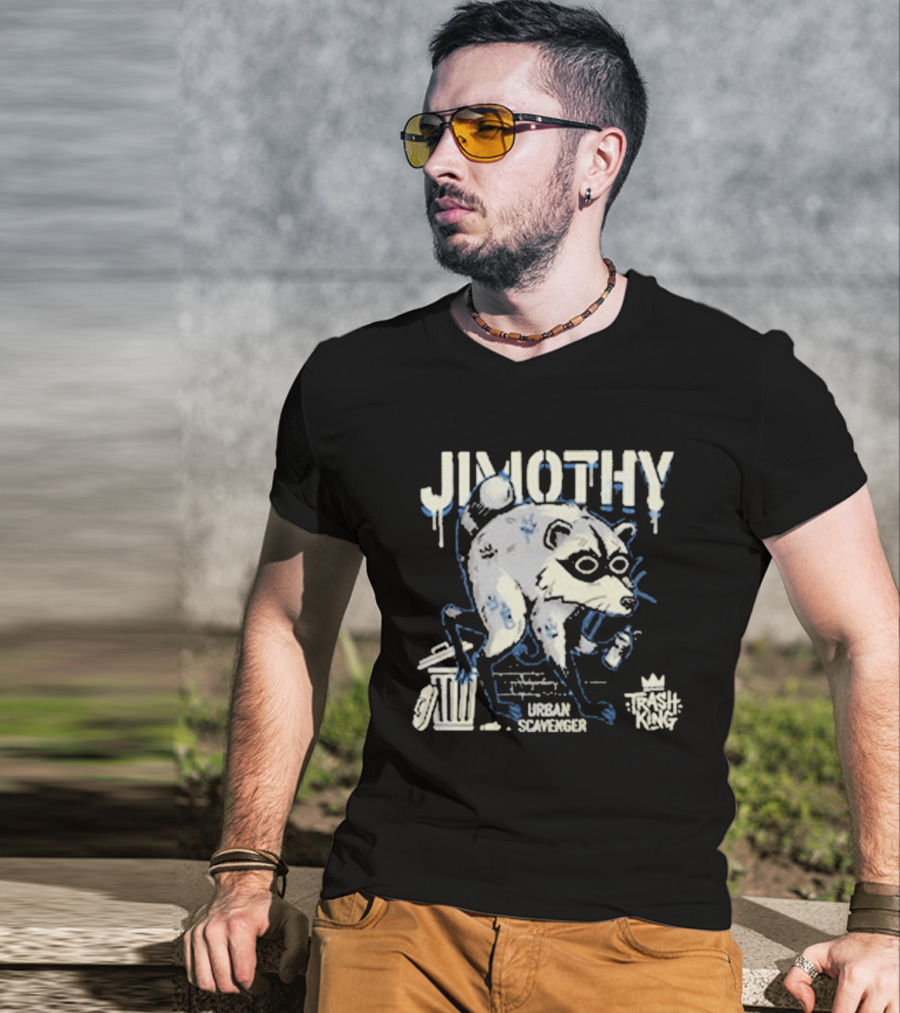 Jimothy Urban Scavenger Trash King Raccoon Dumpster Adventure T-Shirt
