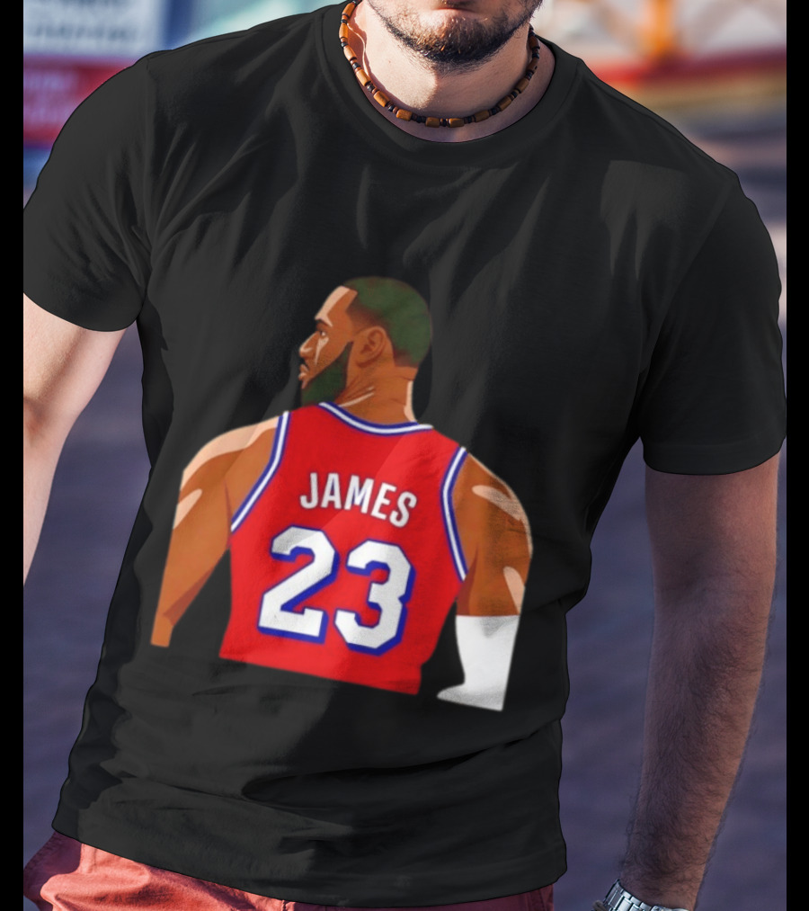 Lebron James 23 Philadelphia 76ers Red Jersey T-Shirt