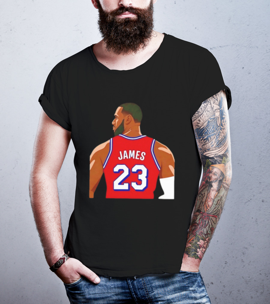 Lebron James 23 Philadelphia 76ers Red Jersey T-Shirt