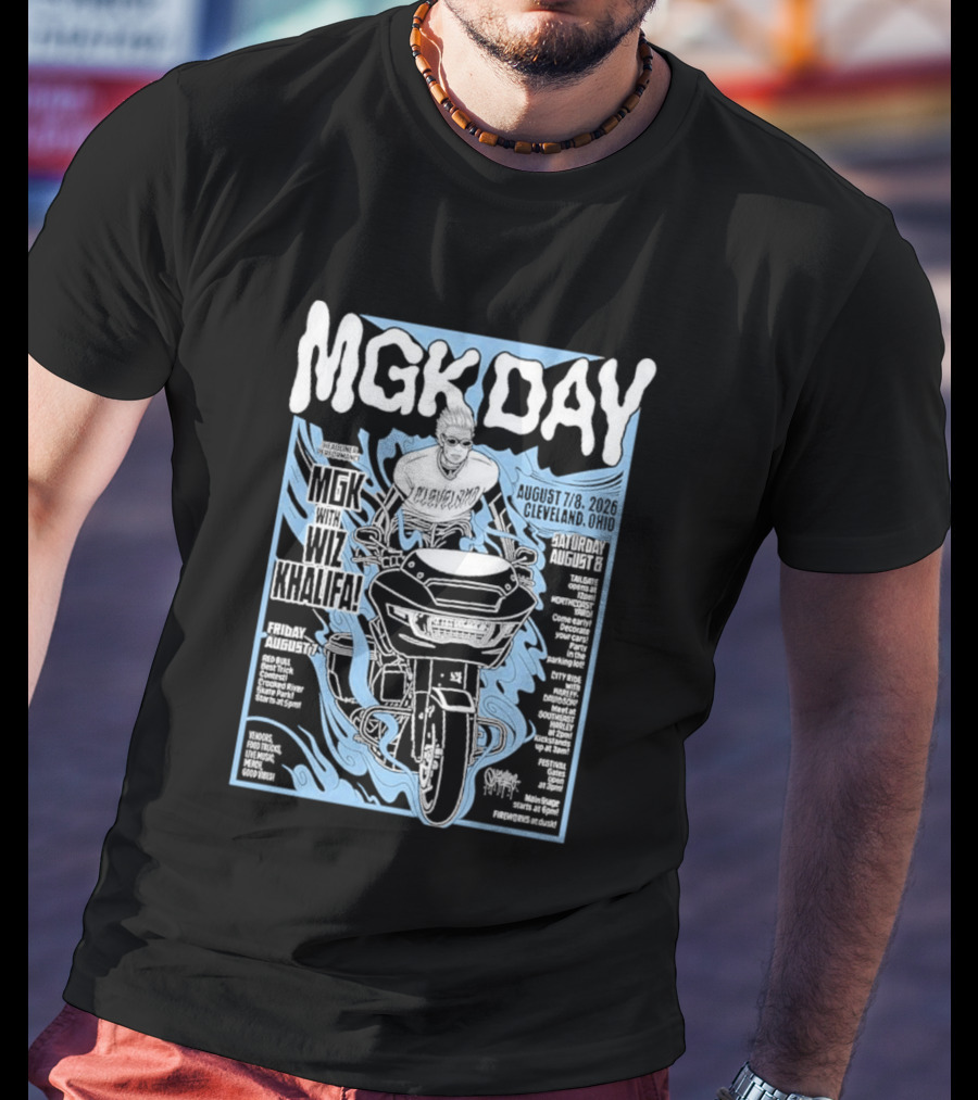 MGK Day Cleveland Ohio MGK Wiz Khalifa August 7 8 2026 T-Shirt