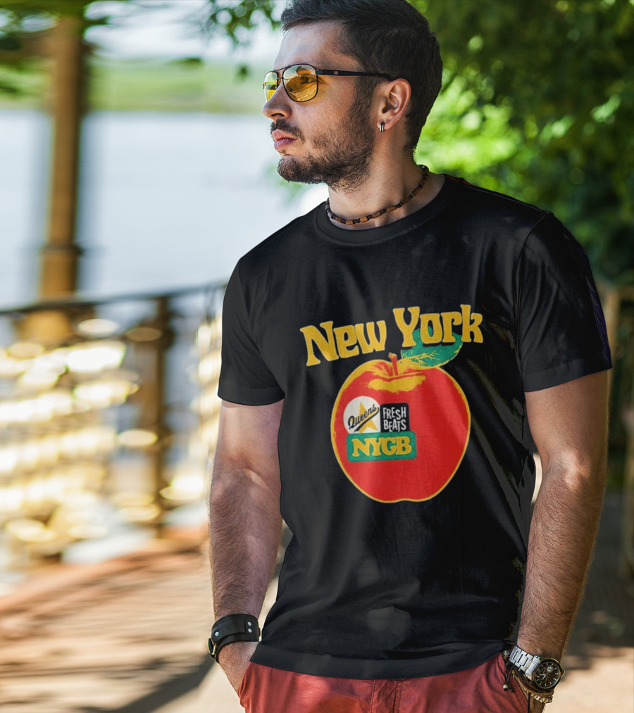 New York Queens Fresh Beats NYGB Apple T-Shirt