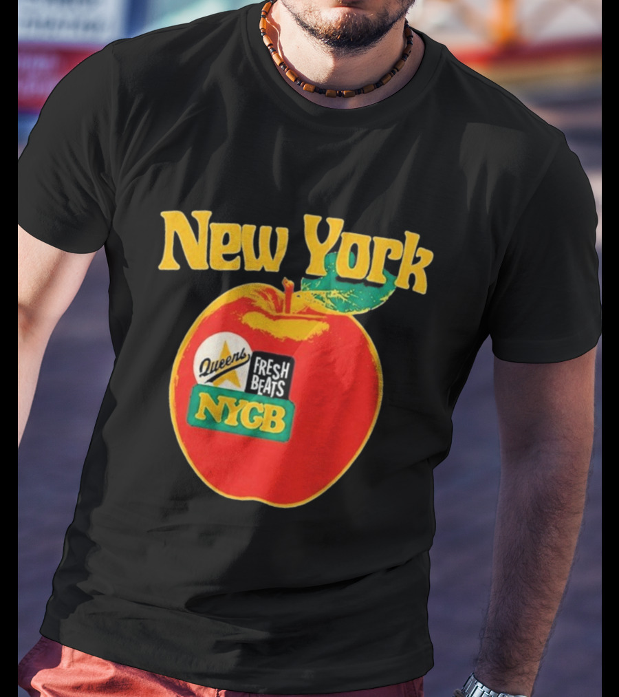New York Queens Fresh Beats NYGB Apple T-Shirt