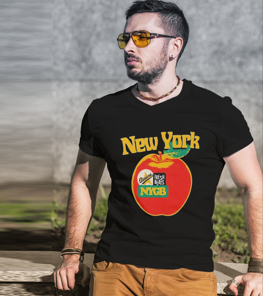 New York Queens Fresh Beats NYGB Apple T-Shirt