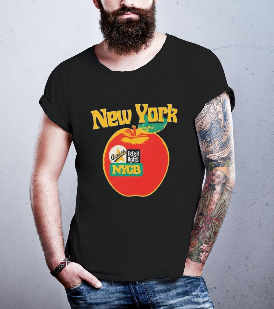 New York Queens Fresh Beats NYGB Apple T-Shirt