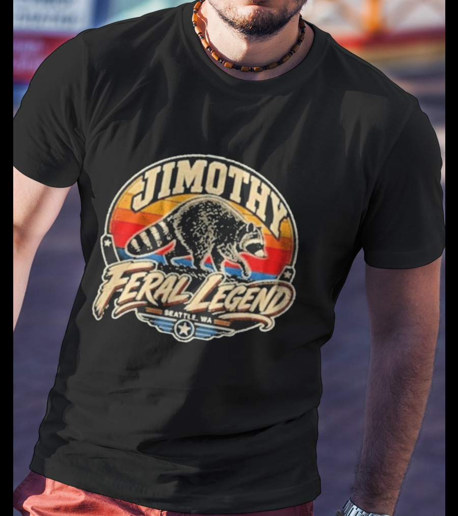 Jimothy Raccoon Feral Legend Seattle WA T-Shirt