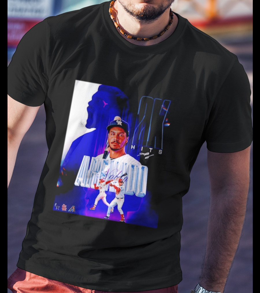 Nolan Arenado 2K Hits Retro Baseball Milestone Celebration T-Shirt