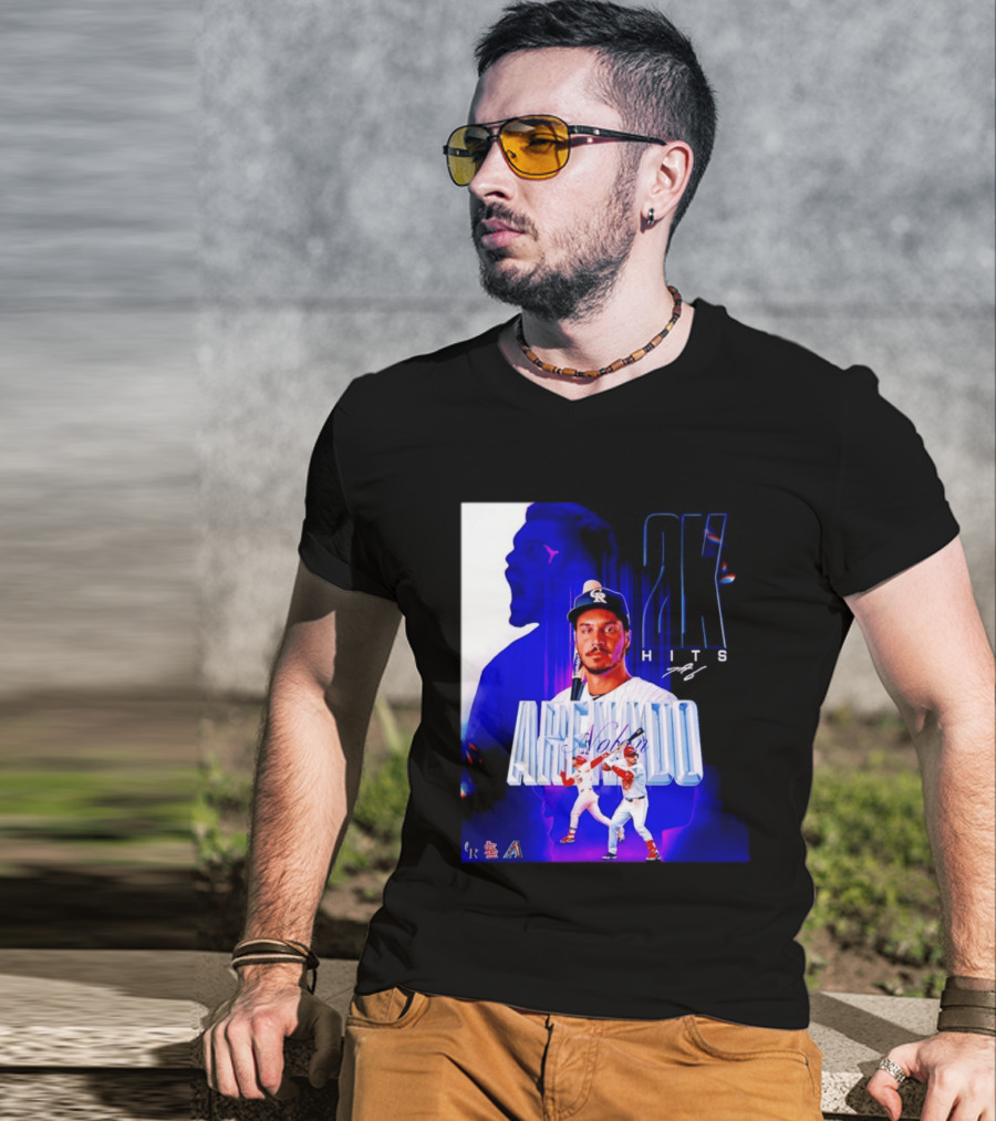 Nolan Arenado 2K Hits Retro Baseball Milestone Celebration T-Shirt