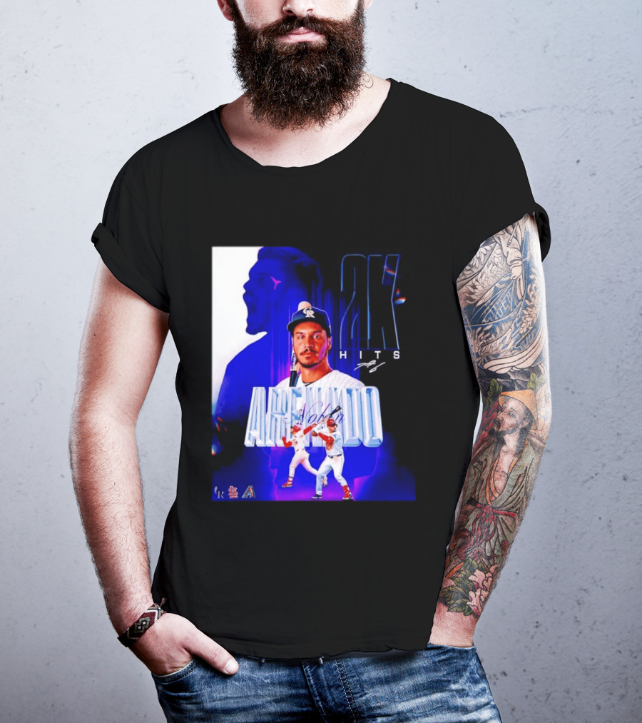Nolan Arenado 2K Hits Retro Baseball Milestone Celebration T-Shirt