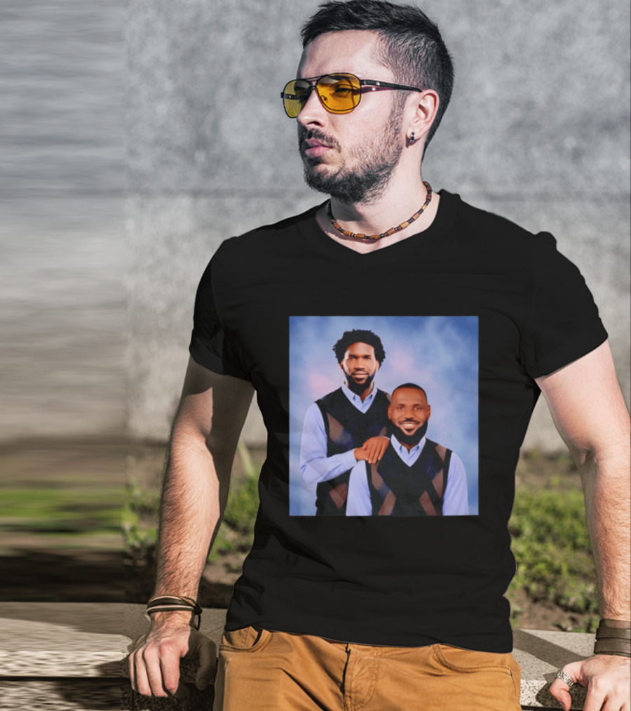 Philadelphia 76ers Lebron James Joel Embiid Step Brothers T-Shirt