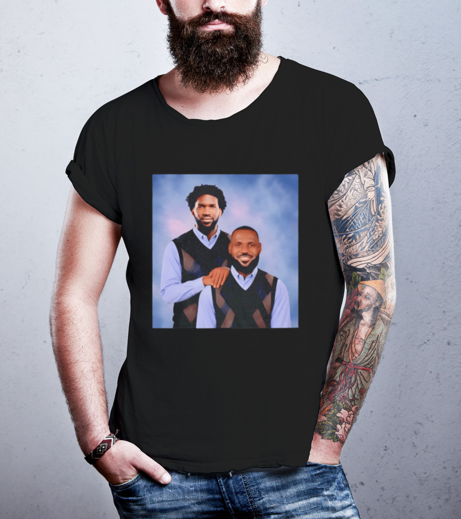 Philadelphia 76ers Lebron James Joel Embiid Step Brothers T-Shirt