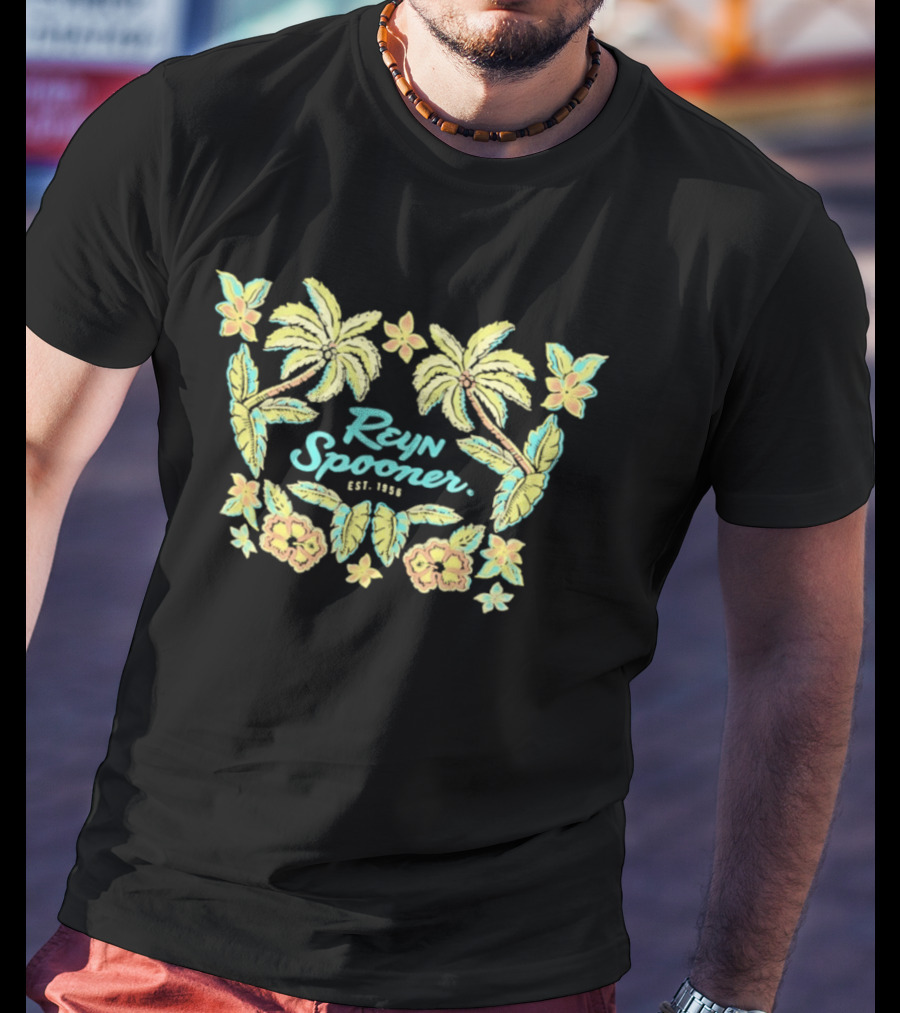 Reyn Spooner Est. 1956 Tropical Floral Palm T-Shirt