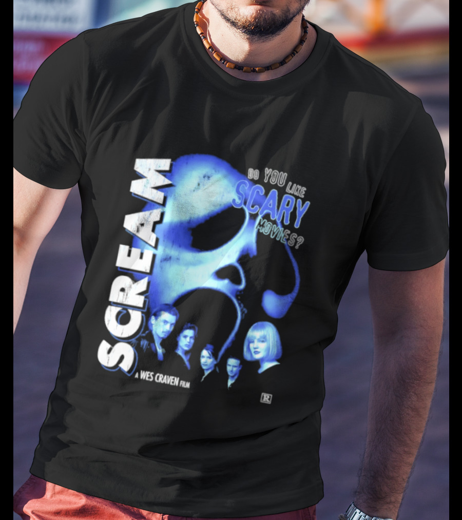 Scream Do You Like Scary Movies A Wes Craven Film Retro Collage T-Shirt