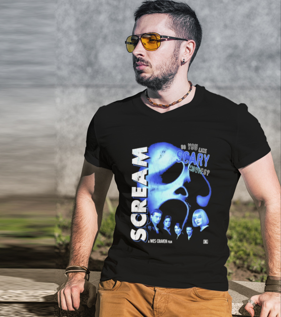 Scream Do You Like Scary Movies A Wes Craven Film Retro Collage T-Shirt
