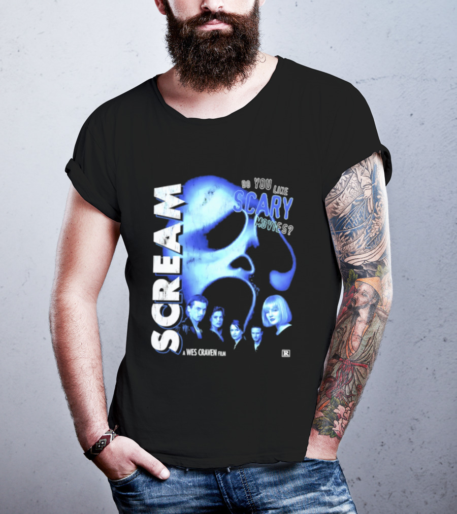 Scream Do You Like Scary Movies A Wes Craven Film Retro Collage T-Shirt