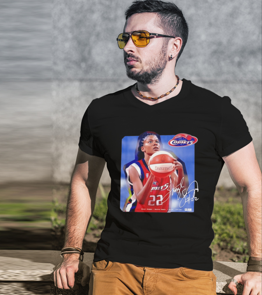 Sheryl Swoopes Houston Comets SLAM WNBA Legends 22 Spalding Basketball T-Shirt