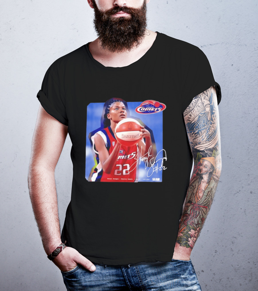 Sheryl Swoopes Houston Comets SLAM WNBA Legends 22 Spalding Basketball T-Shirt