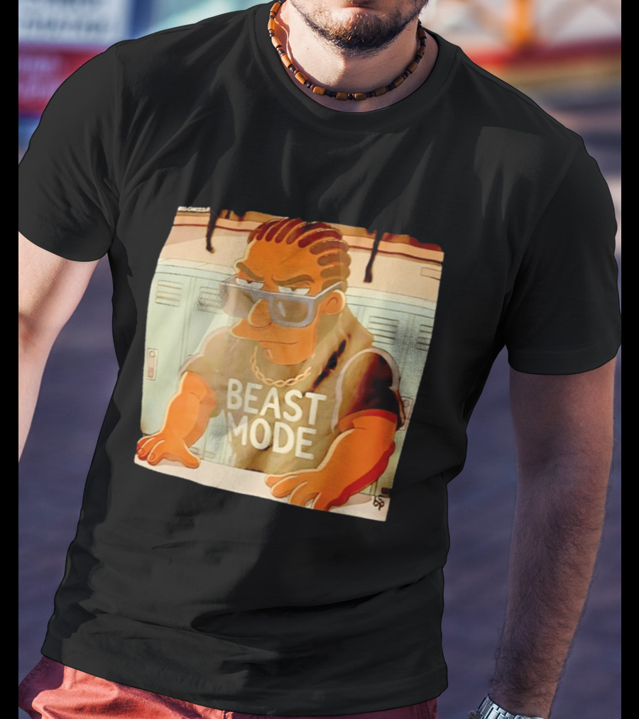 Simpson X Big Chrizzle Beast Mode Character In Sunglasses Locker Room Scene T-Shirt