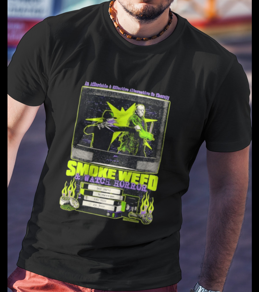 Affordable Effective Alternative Freddy Krueger Jason Voorhees Smoke Weed Horror T-Shirt