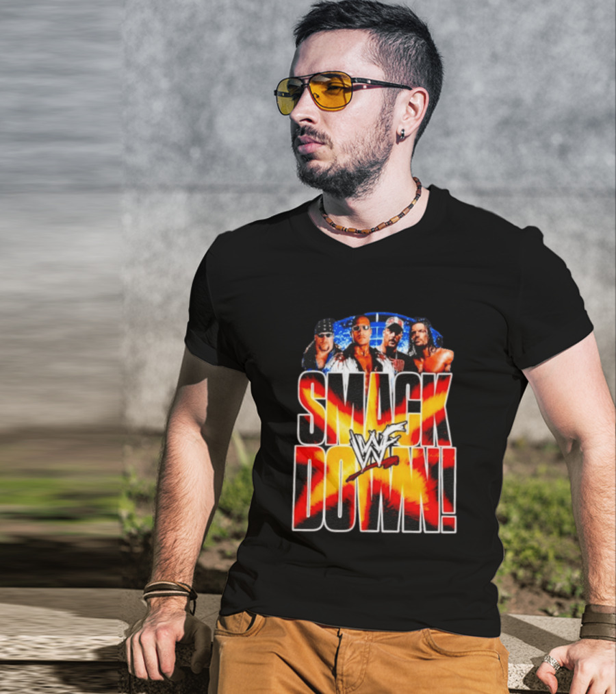 WWF SmackDown The Undertaker The Rock Stone Cold Steve Austin Triple H T-Shirt