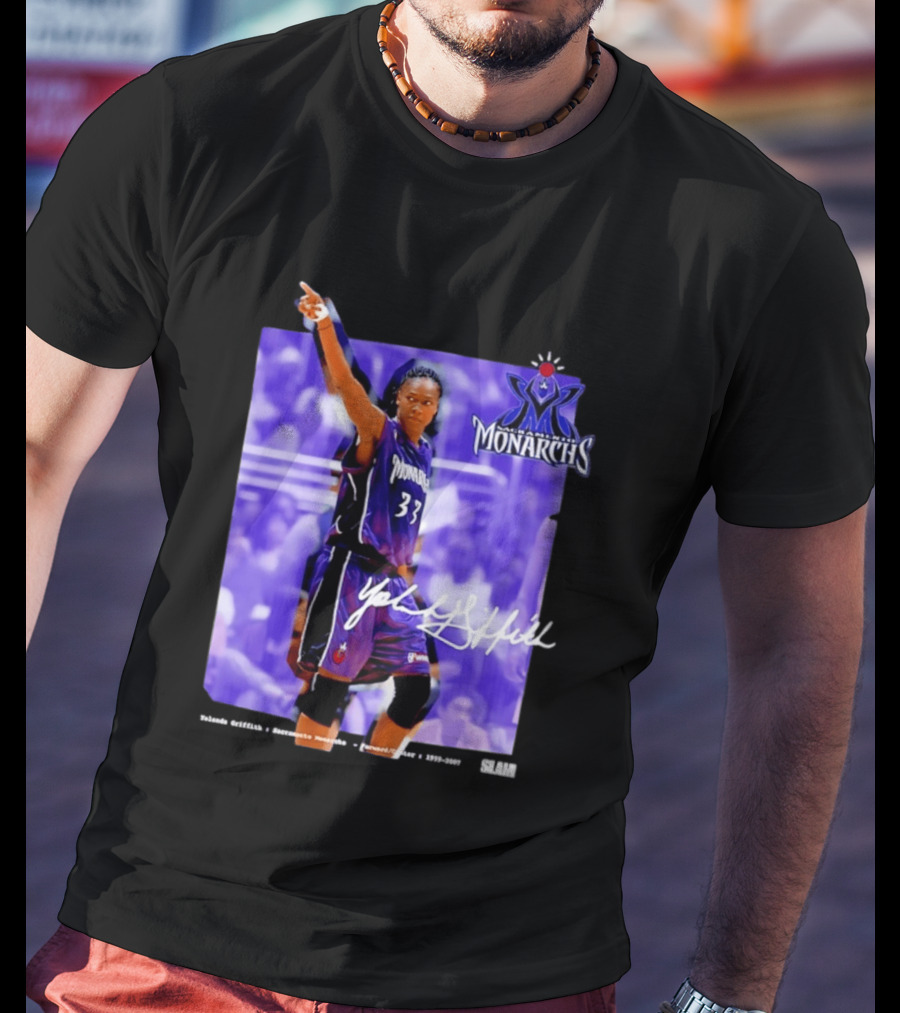 WNBA Yolanda Griffith 33 Sacramento Monarchs Basketball Legends T-Shirt