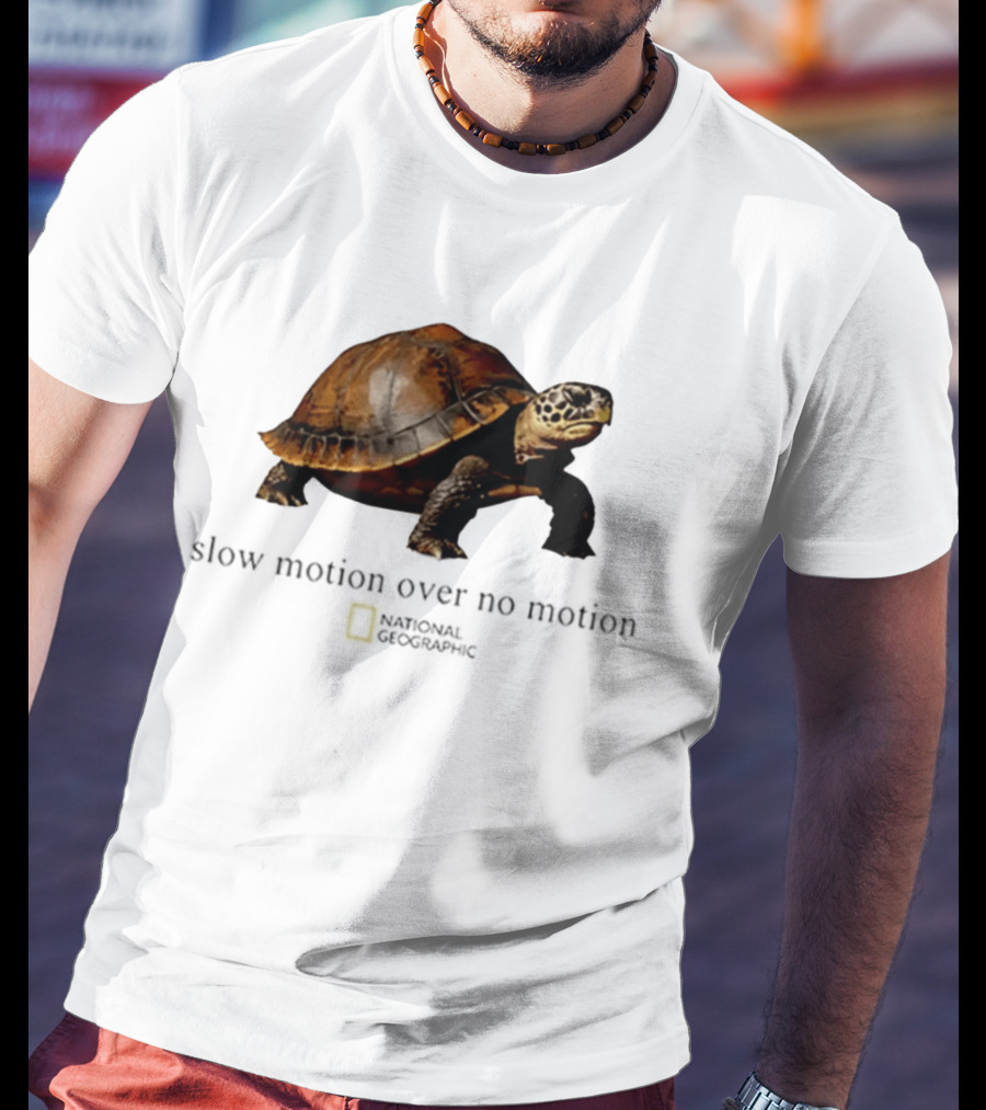 Slow Motion Over No Motion Turtle National Geographic T-Shirt
